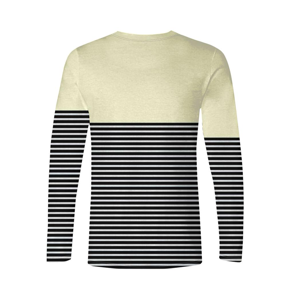 Men's T Shirt O-Neck Clothing Apparel Outdoor Long Sleeve Print Fashion Designer Vintage