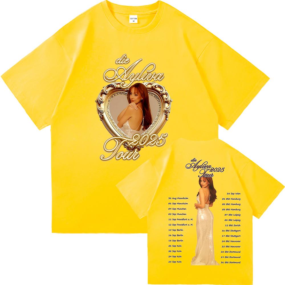 Tricou Ayliva Tour 2025 Modă de vară Bărbați/Femei Harajuku Grafic Retro Tricou Bumbac Casual de Înaltă Calitate Tricouri