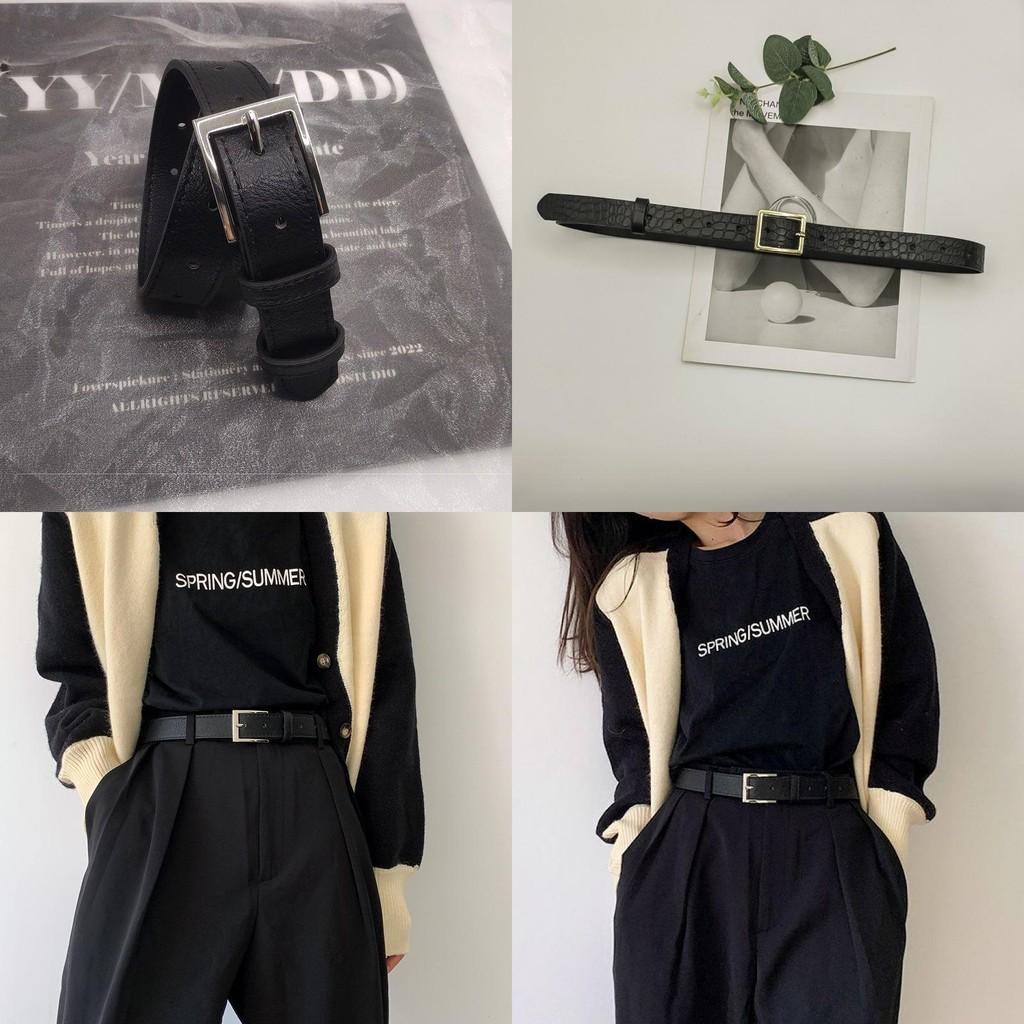 And Modern Chic Black Casual Belt For Young Men Fashionable Korean Design For Outfits All