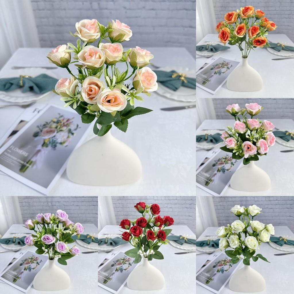 Flower Rose Fake Bouquet Hotel Interior Wedding Decor Bright Color Creative