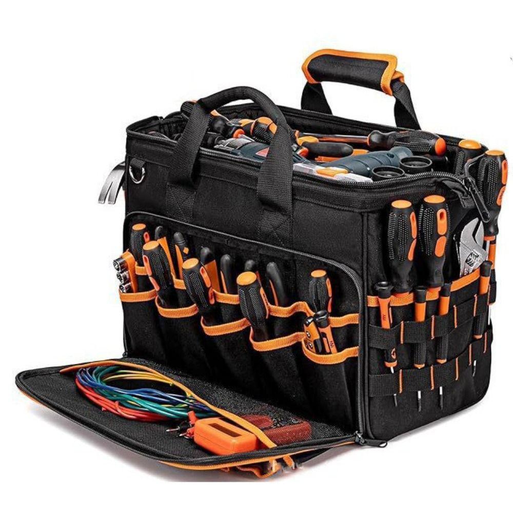 46-Pocket Design Electrician Tool Bag Large Capacity Power Tool Bag  Professional Use