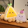 25-60CM Kawaii Cartoon Simulation Anime Fruit Cake Stuffed Plush Toy Children's Strawberry Blueberry Cake Handmade Doll