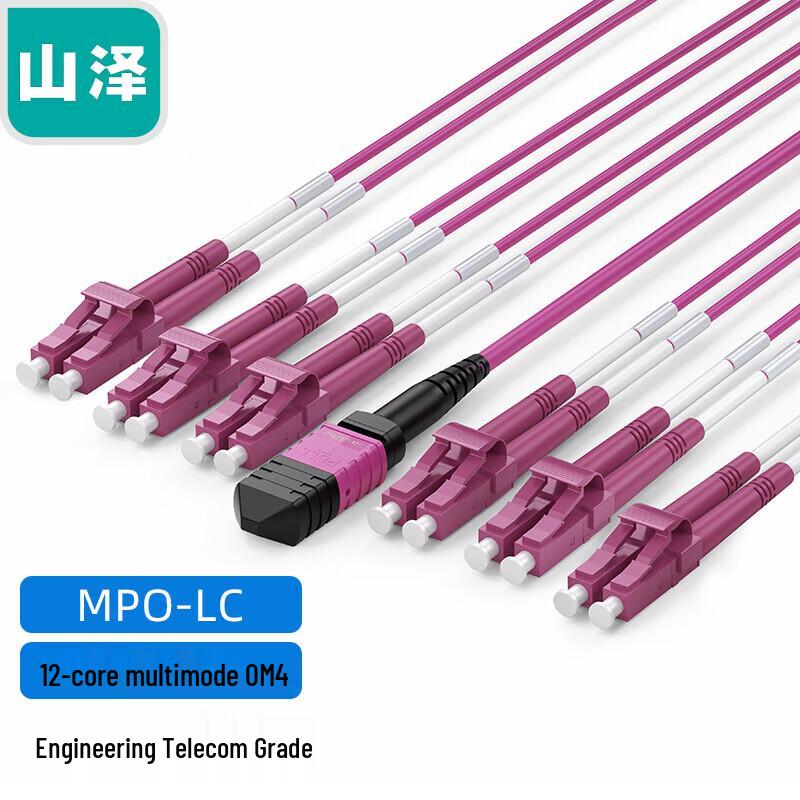 

Shanze MPO-LC 12-Core OM4 Multimode Fiber Optic Patch Cable