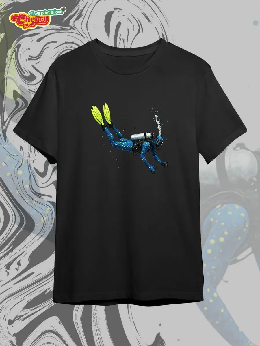 Black printed T-shirt 4XL