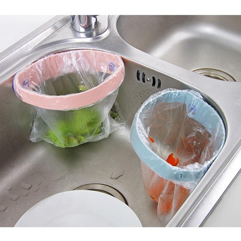 Estante de basura para colgar en la puerta del armario de la cocina, estante de basura para almacenar bolsas de basura