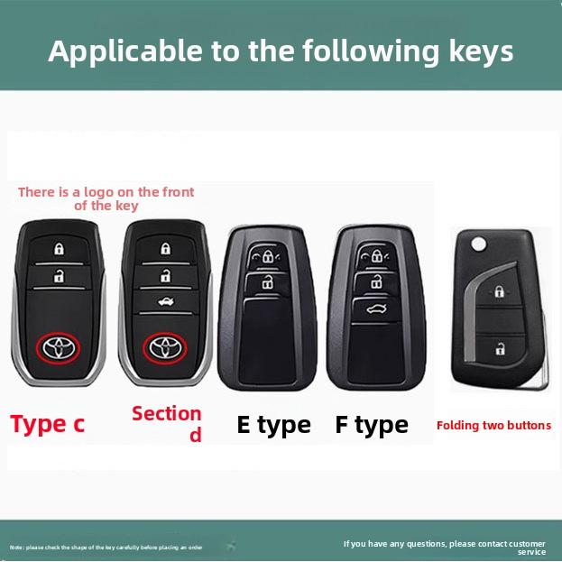 Car Key Case Cover Shell For 4 Button Toyota Prius Camry Corolla CHR C-HR RAV4 Land Cruiser Prado Fob Keychain Accessories