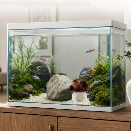 Fish Tank Landscaping Ornament, Betta Shelter House Aquarium Decoration, Hollow PLA Material Safe Fish Habitat Accessory