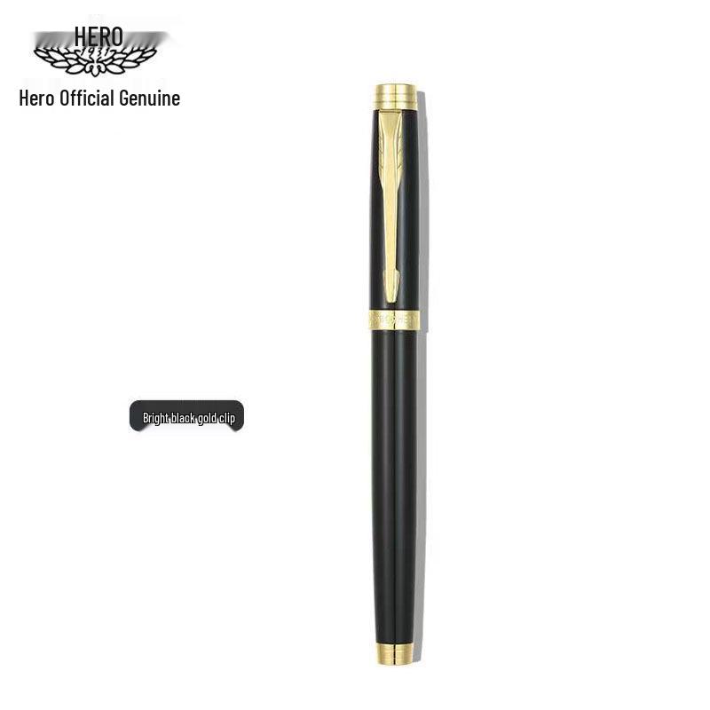 Hero 1505 Черно-золотая клипса Металлическая шариковая ручка - Премиальная для бизнеса, офиса и с гравировкой логотипа на заказ