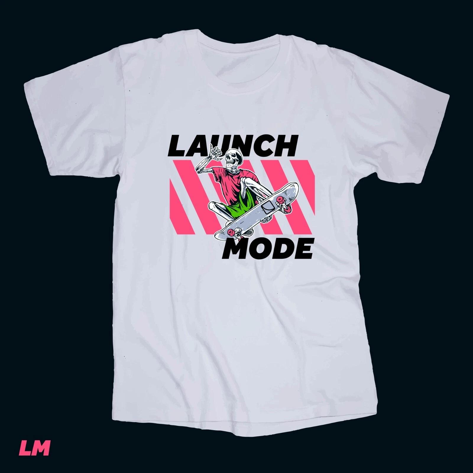 

Launch Mode Skeleton White Shirt Skateboarding Vans Ride Santa Cruz Hang loose S