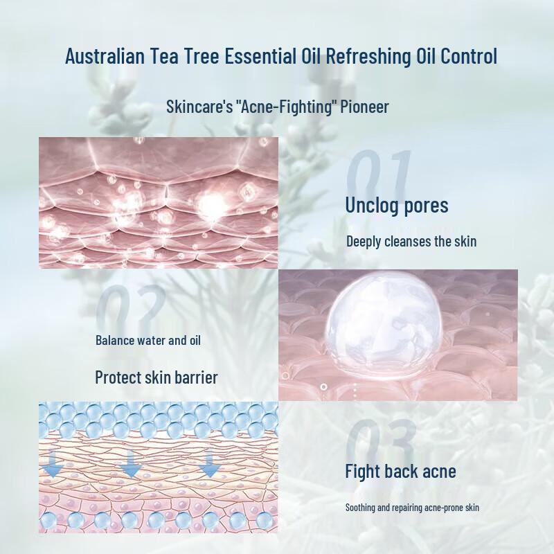 Adolph Men's Tea Tree Oil Control 2-in-1 Shower Gel & Face Wash