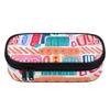 School Pencil Case Casual Durable 300D Polyester Zip Around Closure with Main Compartment Mesh Pocket and Pen Slots for Students