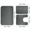3Pc Sets Bath Mats Non Slip Memory Foam Bathroom Soft Rugs Water Absorption Dry Fast Bath Mat Machine Washable For Home Floor
