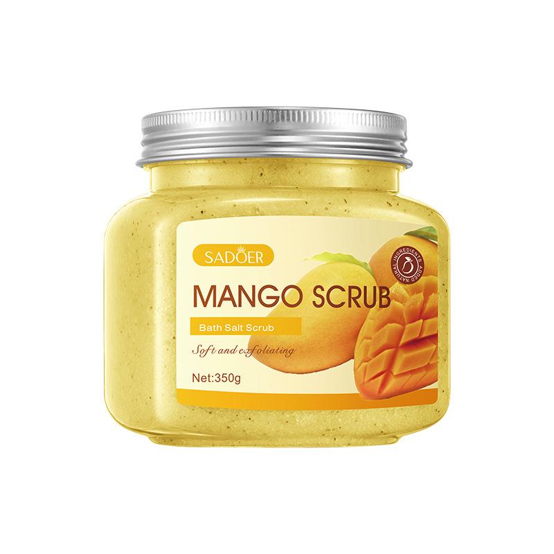 SADOER English Fruit Bath Salt Scrub - Exfoliating & Pore Cleansing Body Scrub