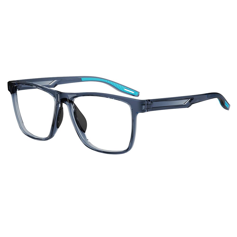 

Eyewear Factory Stock Student Myopia Optical Frame Ultra Light Anti Slip Casual Sports Model TR90 Square Flat Lens Transparent Film