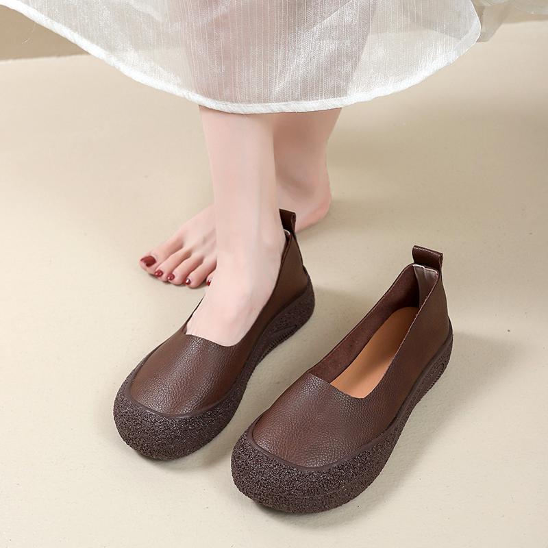 Retro Shallow Single Shoes 2025 Spring and Summer New Comfortable Soft-soled Soft-faced Women's Shoes