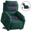 VidaXL Fauteuil Inclinable de Massage Électrique, Chaise de Relaxation avec Dossier et Repose-pied Réglables, Siège de 3205127