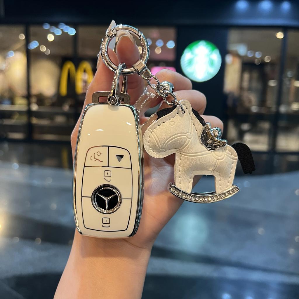 TPU Shell For Mercedes Benz A C E S G Class GLC CLE CLA GLB GLS W177 W205 W213 W222 X167 AMG Car Remote Key Case Cover PF1