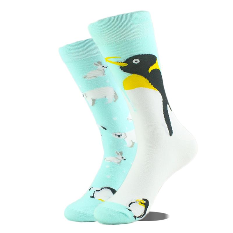 AB Professional Design Funny Socks Men Happy Animal Music Beer Skarpetki Sokken Hip Hop Big Size Meias Skateboard Divertidos