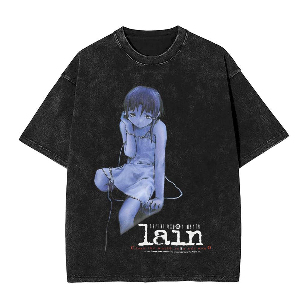 Manga Graphic T-shirt Washed Oversized T Shirt Men Women Clothing Casual Soft Cotton Short Sleeve Tees
