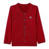 Spring & Autumn Nine-Sleeve Plus Size Knitwear for Middle-Aged Women, Lapel Wool Base Layer T-shirt