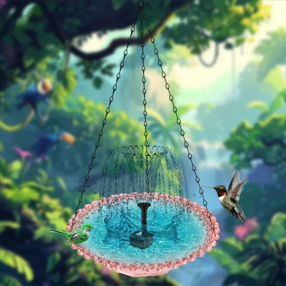 

Metal Bird Water Dispenser Hanging Hummingbird Drinker Fountain Bird Feeder Garden синій