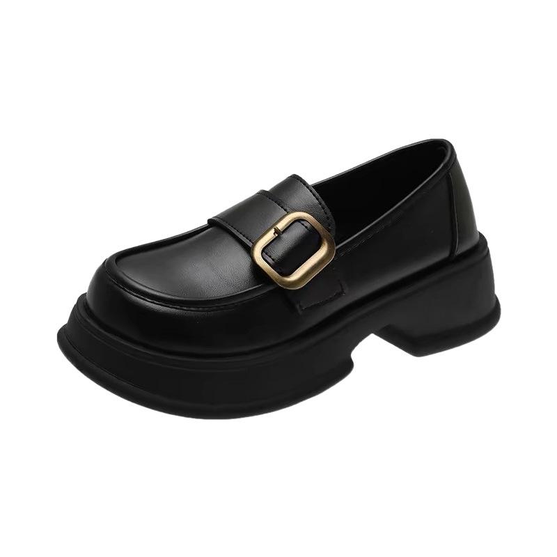 Women's Thick-Soled British-Style Mary Jane Loafers 2025 - High-End Slip-On Leather Shoes