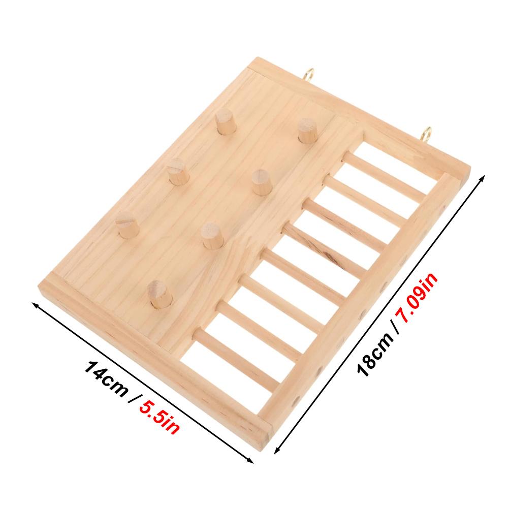 1pc Wooden Hamster Climbing Ladder Toy Hanging Bridge Jumping Board Playground Toy for Small Animal Hamster Cage Landscaping Toy