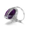 Marquise Purple Cz Finger Ring For Women Hollow Out Flower Design Aesthetic Wedding Jewelry Trendy Lady Accessories
