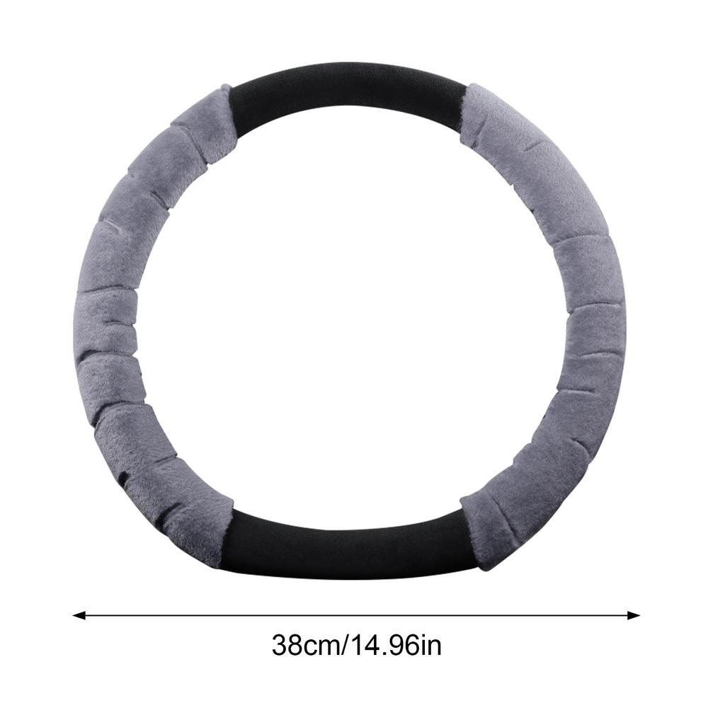 Car Wheel Cover For Women Plush Soft Steering Wheel Cover Car Accessories Car Decoration 38cm/14.96inch Anti-Slip Car Interior