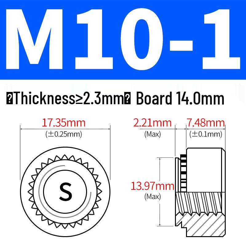 Galvanized Sheet Metal Rivet Nut S-M2-M12