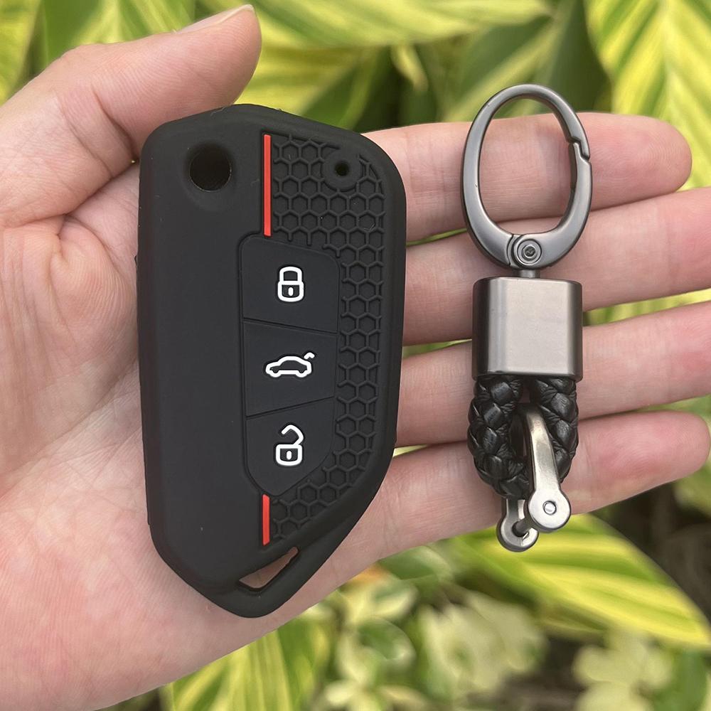 Silicone Car Remote Cover Case for VW Caddy Eos Golf Jetta Skoda Tiguan Beetle Polo Pass Passat B5 for Seat Skoda Modified Key