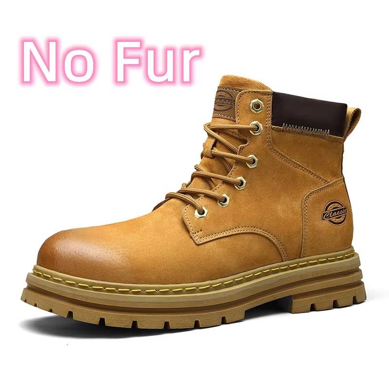 Male Lace-Up Ankle Boots New Men Shoes Men's Boots Handma Fashion Motorcycle Leather Sneakers Outdoor Leisure Comfortable Boots