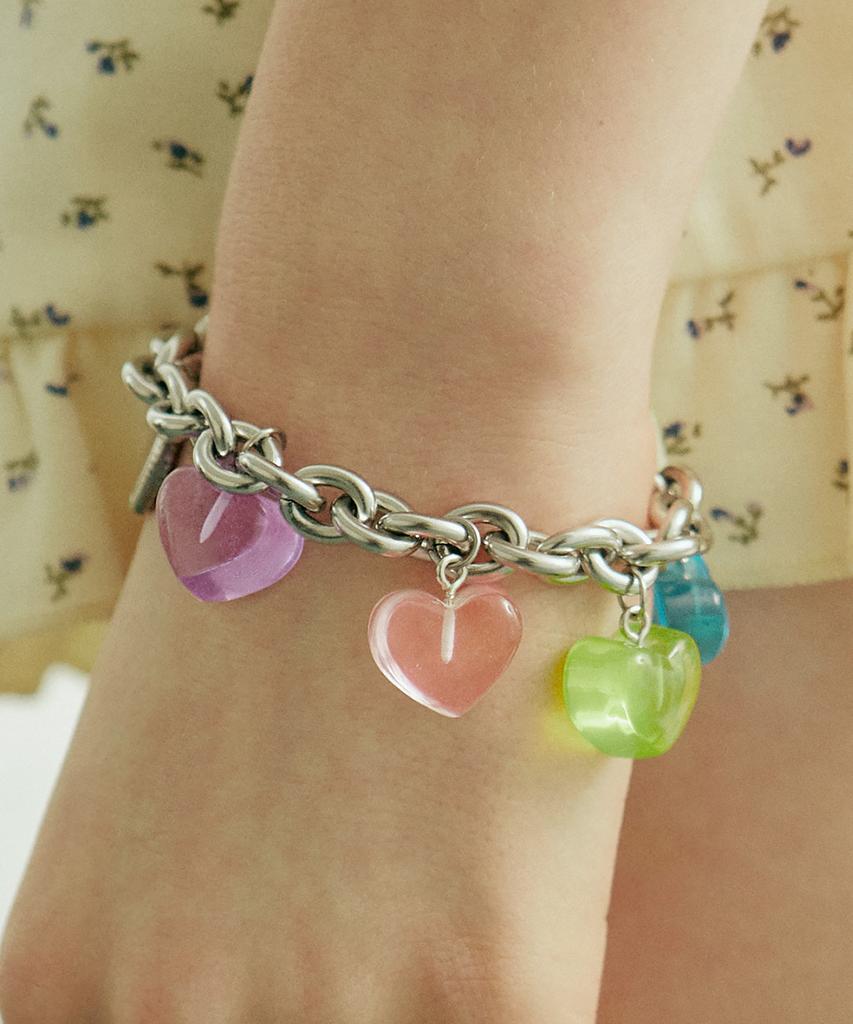 Vvv Candy Heart Chain Surgical Bracelet