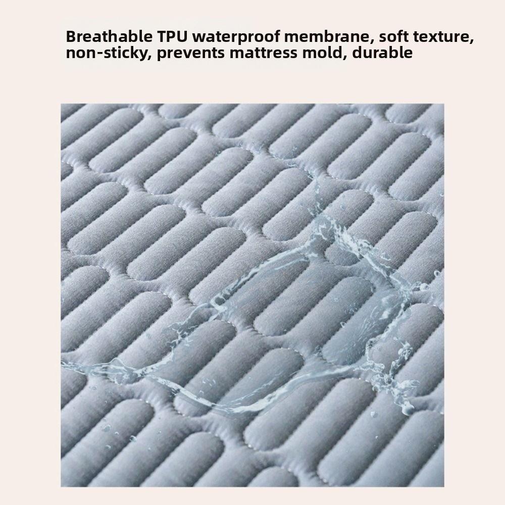 Durable 5FT/5.9FT Anti-Slip Mattress Cover Breathable Dust Proof Bedding Cover Thickened Waterproof Bed Sheet Bedroom Home Use