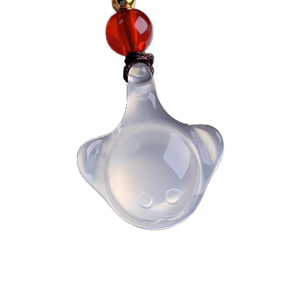 Natural Agate Chalcedony Devil Ray Pendant - Creative Festival Gift, Popular European & American Style