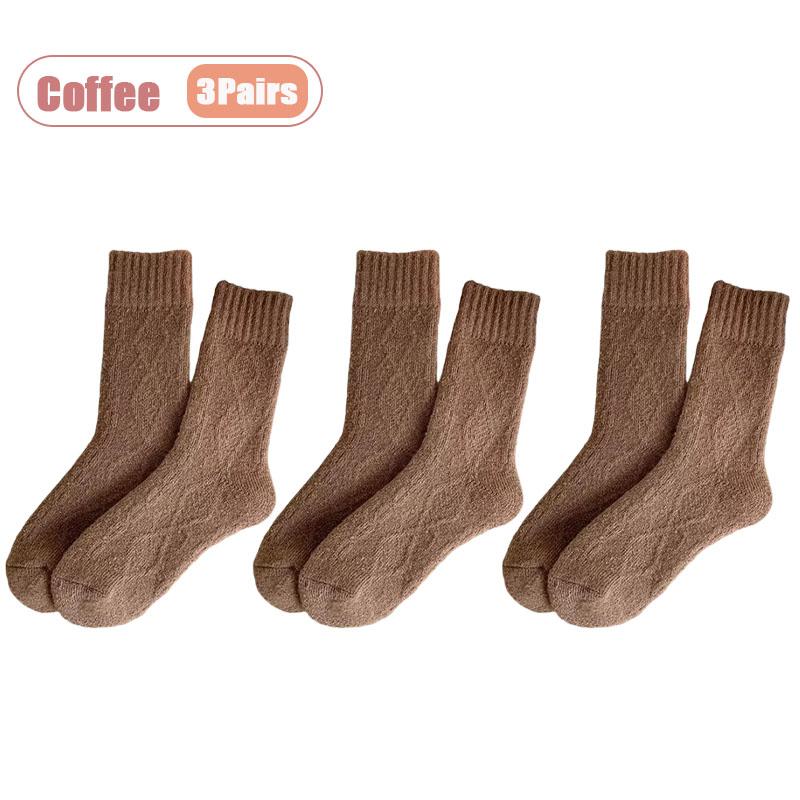 1-10Pairs Winter Plush Socks Women Thick Mid Calf Heating Thermal Long Socks Fall Cold Weather Maternity Postpartum Warm Sock
