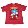 Sonic the Hedgehog Big Boy's Red Short Sleeve T-Shirt Tee NEW