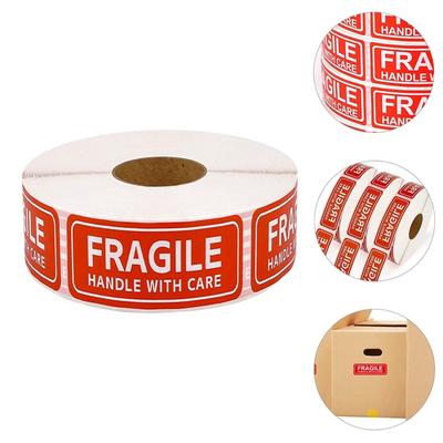 150/500pcs Fragile Label Stickers Handle With Care  Moving Stickers (Red)