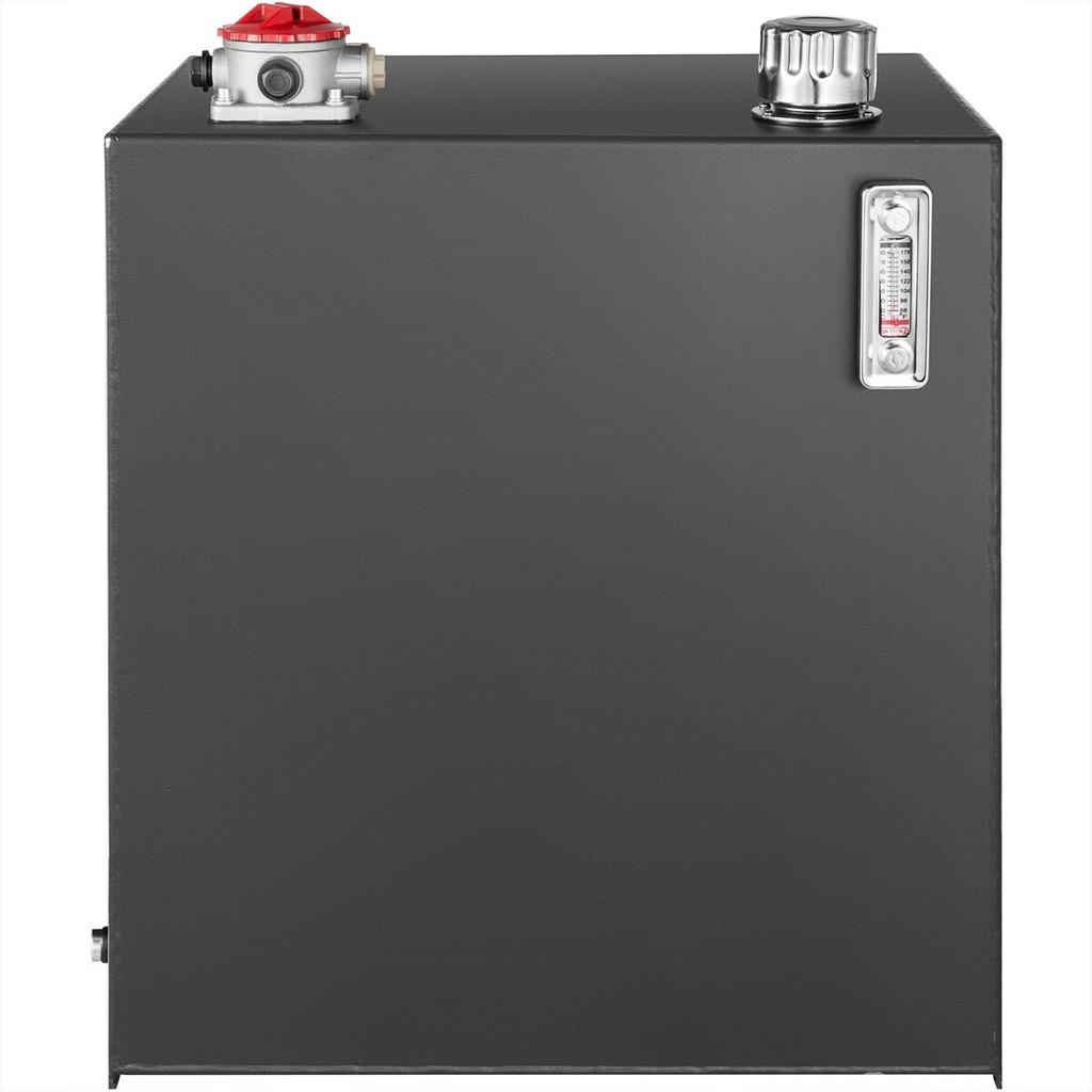 Hydraulic Oil Tanks 25Gal Fuel Tank Heavy Duty Hydraulic Steel Tank Reservoir, Gasoline Transfer Tanks, Hydraulic Reservoir with Strainer Temp Gauge