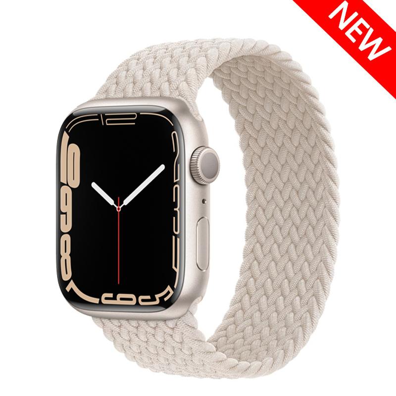 Straps For Apple Watch Bands 44mm 45mm 40mm 41mm 49mm 46mm 42mm Braided Solo Loop Correa Bracelet Iwatch Series 11 10 9 7 8 SE 6