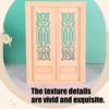 Unpainted Wood Double Hinged Door For Dollhouses Construction 1/12 Scale Miniature Building Accessory