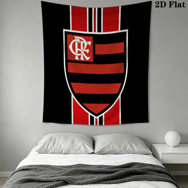 CR Flamengo Wall Tapestry Aesthetic Wall Hanging Printed Fabric Blanket Decorative Tapestries for Bedroom Living Room Home Decor