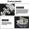 Gate Hinges for Glass Cabinet - 2pcs Cupboard Door Clamp Hardware