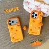 Creative Cartoon Orange Pendant Case for iPhone 14/15/16/17 Pro Max