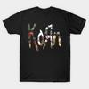 Men Black Print T-shirt Korn No-Cut Transfer Paper Print Cotton Tshirt