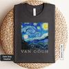 Starry Night Shirt - Van Gogh Stamp Tee - Artistic Museum Gift | 0916