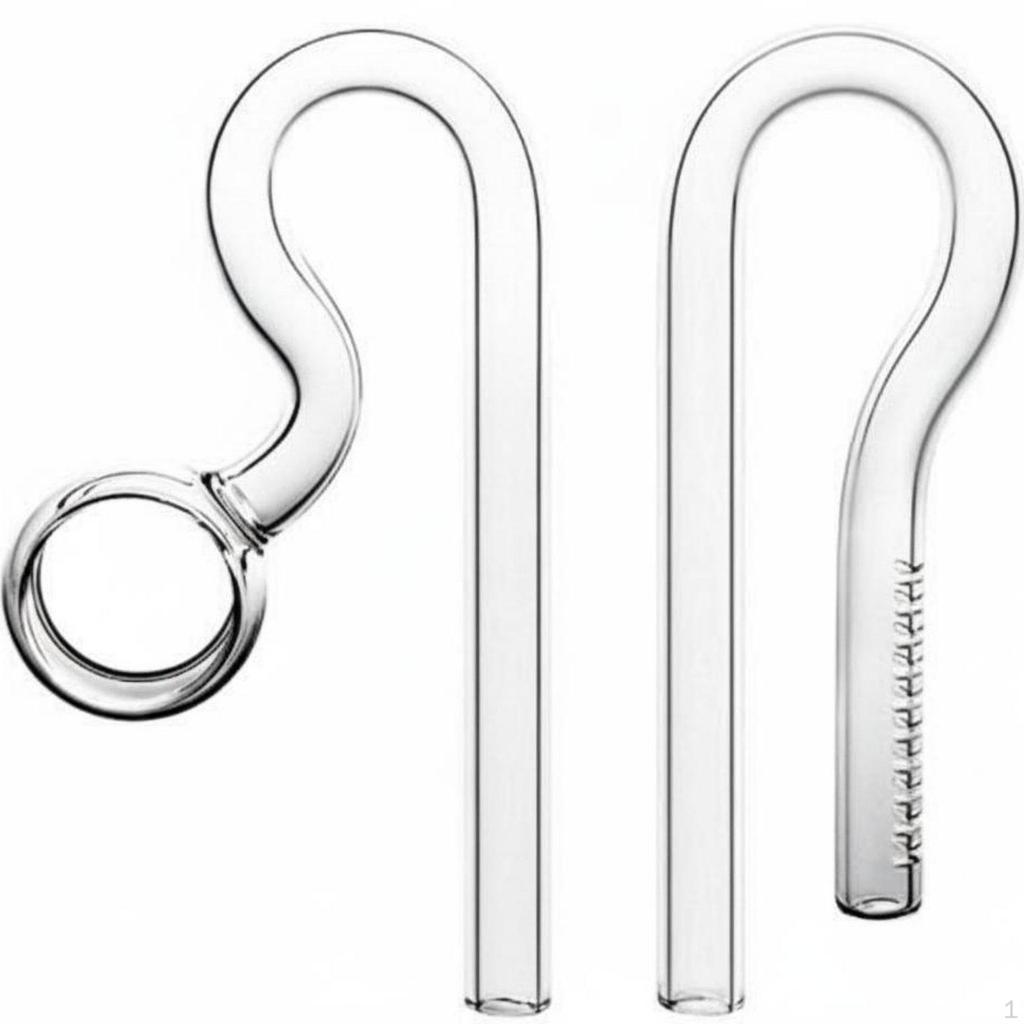 Glass Lily Pipe Improves Water Circulation Aquarium Inflow Outflow Crystal Clear