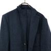 ORIAN Made in Italy Wolle Fischgrät Langarm taillierte Jacke 42 Blau Herren Gebraucht