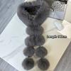 Long Faux Fox Fur Scarf Women Winter Warm Soft Furry Scarves Casual Lady Outdoor Neck Warmer Collar