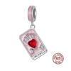 Custom Silver 925 Glass Bling Bulk Keychain Charm Unique Red Jewelry Making Bangle Sorority Tarot Pink Enamel Bracelet Charms